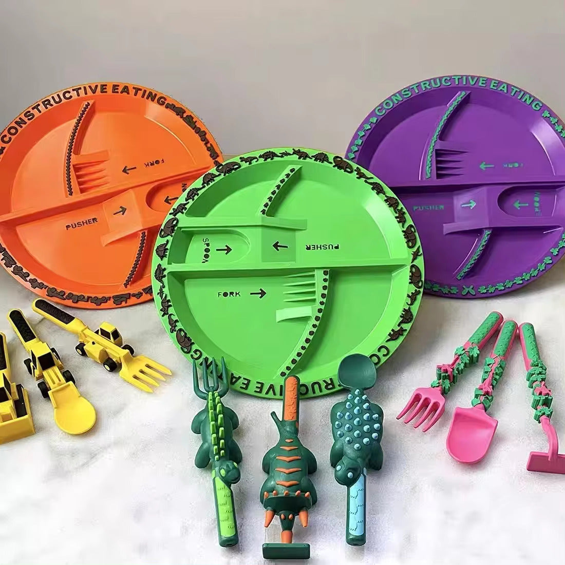 FunFeast Plates - Turning Meals into Fun Adventures! 🚜