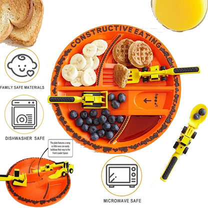 FunFeast Plates - Turning Meals into Fun Adventures! 🚜